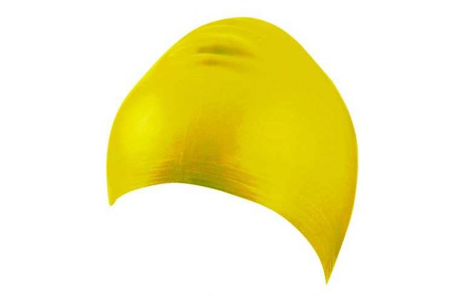 BECO Latex swimming cap 7344 2 yellow for adult Geltona BECO Latex swimming cap 7344 2 yellow for adult