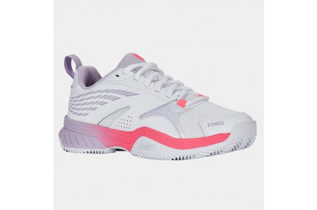 Teniso batai mot. K-SWISS SPEEDEX CLAY white/orchid petal