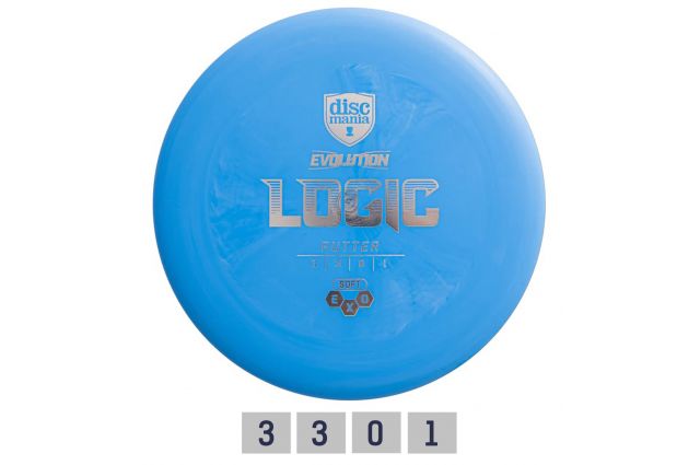 Discgolf DISCMANIA Putter SOFT EXO LOGIC Evolution Blue 3/3/0/1 Discgolf DISCMANIA Putter SOFT EXO LOGIC Evolution Blue 3/3/0/1