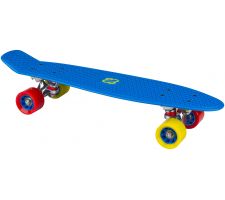 Plastic skateboard NIJDAM SAILOR STROLL N30BA03 Blue/Yellow/Red