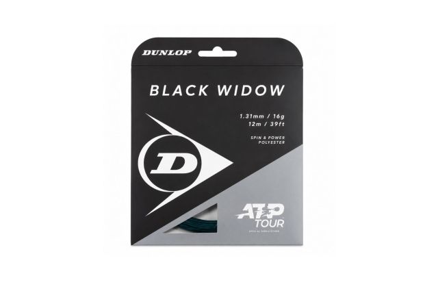 Stygos teniso raketei DUNLOP BLACK WIDOW 16g/1.26mm 12m