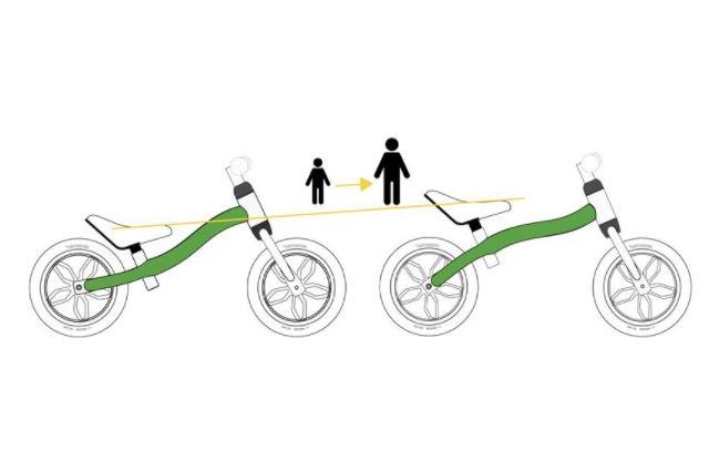 Balansinis dviratukas BIKESTAR 2-in-1 keičiamu rėmu Balansinis dviratukas BIKESTAR 2-in-1 keičiamu rėmu