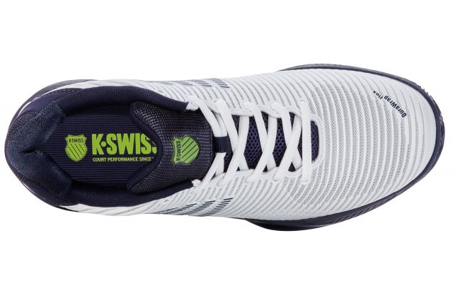 Tennis shoes for men K-SWISS HYPERCOURT EXPRESS 2 HB  white/peacot/silver UK11/46EU
