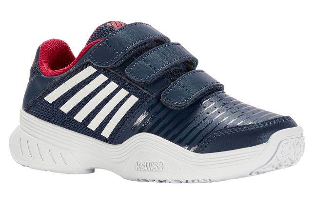 Teniso batai vaik. K-SWISS COURT EXPRESS STRAP OMNI blue/white Balta/mėlyna/raudona EU31