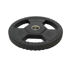 PREMIUM Rubber encased plates with hand grips 25 kg AC-1497