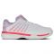 Tennis shoes for ladies K-SWISS HYPERCOURT EXPRESS 2 CLAY white/orchid petal/ neon blaze Balta