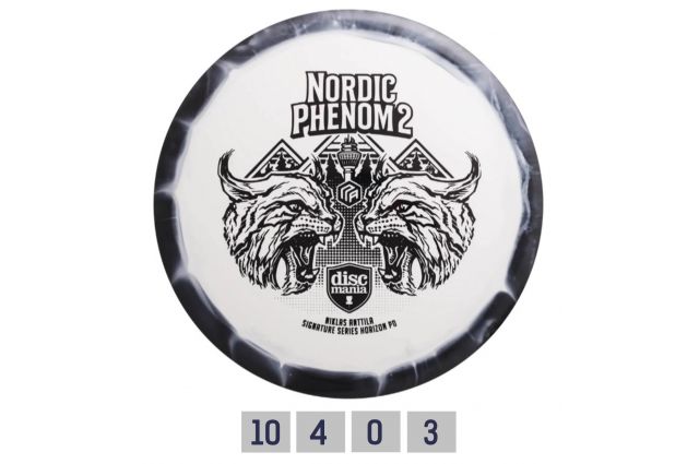 Discgolf DISCMANIA Distance Driver S-LINE PD NORDIC PHENOM 2 black/white 10/4/0/3 Discgolf DISCMANIA Distance Driver S-LINE PD NORDIC PHENOM 2 black/white 10/4/0/3