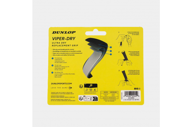 Teniso raketės vid. apvija DUNLOP VIPERDRY ATP replacement, white Balta Teniso raketės vid. apvija DUNLOP VIPERDRY ATP replacement, white