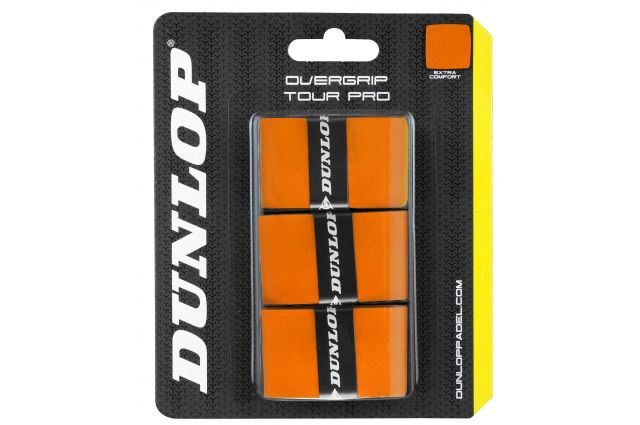 Padel racket overgrip DUNLOP TOUR PRO 3-blister orange Padel racket overgrip DUNLOP TOUR PRO 3-blister orange