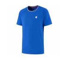 T-shirt for men K-SWISS HYPERCOURT MELANGE CREW, XL dazzling blue
