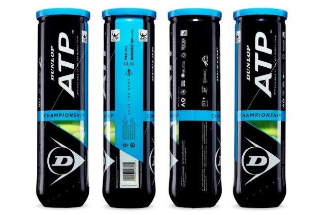 Tennis balls Dunlop ATP CHAMPIONSHIP LowerMid 4-tube ITF Tennis balls Dunlop ATP CHAMPIONSHIP LowerMid 4-tube ITF