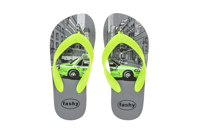 Slippers for kids V-Srap FASHY MONTI 7410 60 green 30/38 sizes
