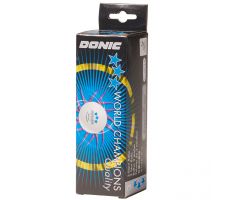 Table tennis ball DONIC P40+ 3star ITTF 3pcs White