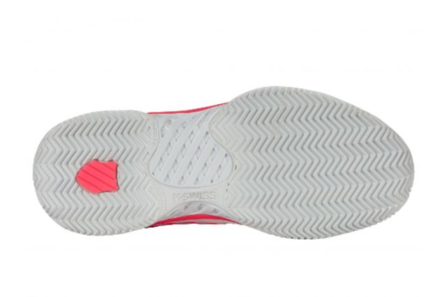 Tennis shoes for ladies K-SWISS HYPERCOURT EXPRESS 2 CLAY white/pastel pink/ black EU41 Balta Tennis shoes for ladies K-SWISS HYPERCOURT EXPRESS 2 CLAY white/pastel pink/ black EU41