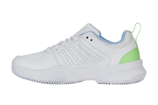 Tennis shoes for women K-SWISS COURT EXPRESS 2 CLAY white/dutch canal/paradise green UK8/EU42 Balta/mėlyna Tennis shoes for women K-SWISS COURT EXPRESS 2 CLAY white/dutch canal/paradise green UK8/EU42