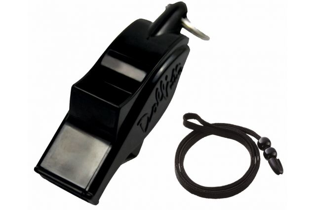 Whistle for basketball MOLTEN DOLFIN with string black, Whistle for basketball MOLTEN DOLFIN with string black