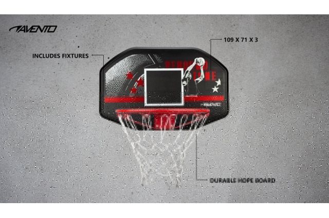 Basketball board set  AVENTO REBOUND ZONE 47RC with net Basketball board set  AVENTO REBOUND ZONE 47RC with net