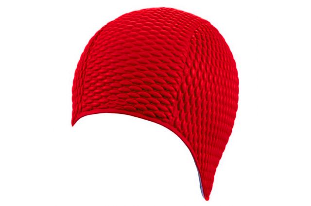 Swim cap adult BECO BUBBLE 7300 5 rubber red for adult Raudona Swim cap adult BECO BUBBLE 7300 5 rubber red for adult