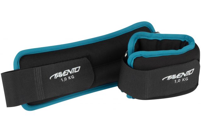 Wrist/ankle weight neopreen AVENTO 42AE 2X1kg Black/Blue Wrist/ankle weight neopreen AVENTO 42AE 2X1kg Black/Blue