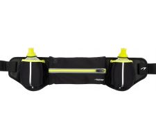 Hip bag with bottles AVENTO 44RA Black/Fluorescent yellow