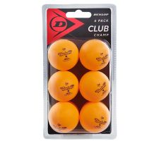 Table tennis balls Dunlop CLUB CHAMP 1 star 6pcs Orange
