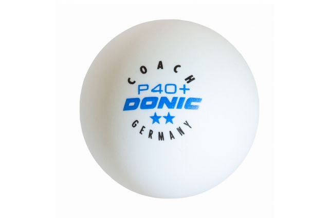 Table tennis ball DONIC P40+  Coach 2 star 120 pcs White Table tennis ball DONIC P40+  Coach 2 star 120 pcs White