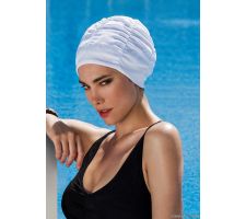 FASHY Fabric swimcap with plastic lining 3401 10 white