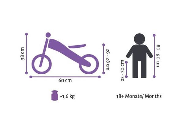 Balansinis dviratukas - triratukas Bikestar 2 in 1 Balansinis dviratukas - triratukas Bikestar 2 in 1
