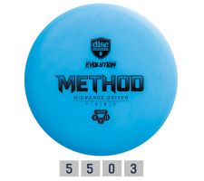 Discgolf DISCMANIA Midrange Driver HARD EXO METHOD Evolution Blue 5/5/0/3