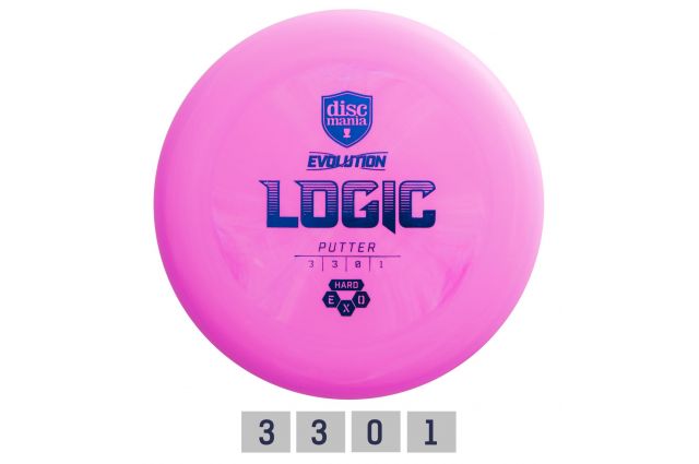 Discgolf DISCMANIA Putter HARD EXO LOGIC Evolution Pink 3/3/0/1 Discgolf DISCMANIA Putter HARD EXO LOGIC Evolution Pink 3/3/0/1