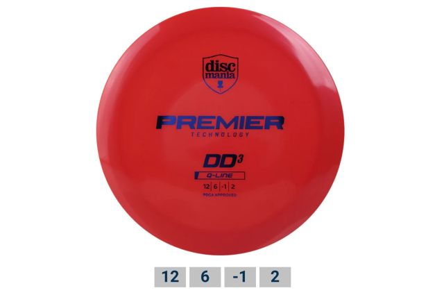 Discgolf DISCMANIA Distance Driver Q-LINE PREMIER DD3 Red 12/6/-1/2 Discgolf DISCMANIA Distance Driver Q-LINE PREMIER DD3 Red 12/6/-1/2