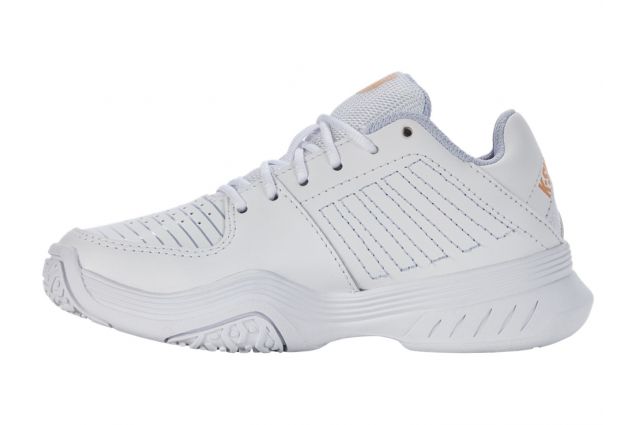 Tennis shoes for kids K-SWISS COURT EXPRESS OMNI white Balta/sidabrinė EU30