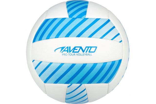 Volleyball ball AVENTO 16VF Blue/White PVC leather Volleyball ball AVENTO 16VF Blue/White PVC leather