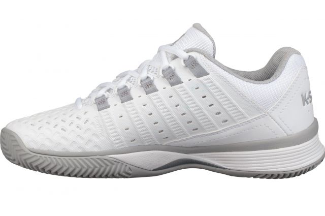 Tennis shoes K-SWISS HYPERMATCH HB for woman's, white/grey outdoor, size UK 4 Tennis shoes K-SWISS HYPERMATCH HB for woman's, white/grey outdoor, size UK 4