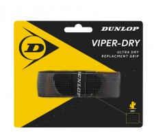 Tennis racket replacement grip Dunlop VIPERDRY blister black1 per pack