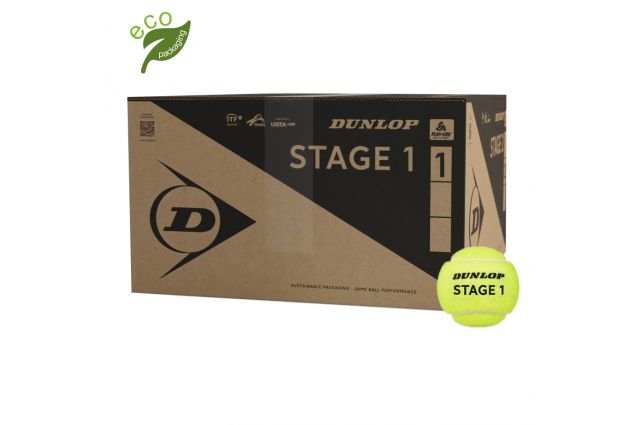 Tennis balls DUNLOP STAGE 1 GREEN 72-box ITF Tennis balls DUNLOP STAGE 1 GREEN 72-box ITF
