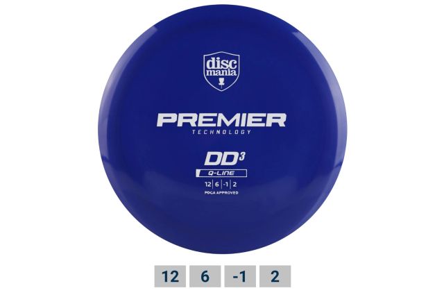 Discgolf DISCMANIA Distance Driver Q-LINE PREMIER DD3 Blue 12/6/-1/2 Discgolf DISCMANIA Distance Driver Q-LINE PREMIER DD3 Blue 12/6/-1/2
