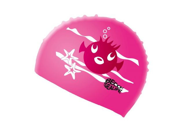 Swimming cap for kid's silicon BECO SEALIFE PE 73942 4 pink Rožinė Swimming cap for kid's silicon BECO SEALIFE PE 73942 4 pink