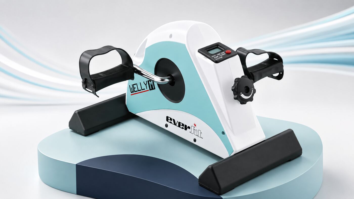 EVERFIT WELLY-M mini pedalų treniruoklio reklaminė 3D vizualizacija