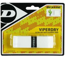 Tennis racket replacement overgrip Dunlop VIPERDRY, white, blister, 1pcs
