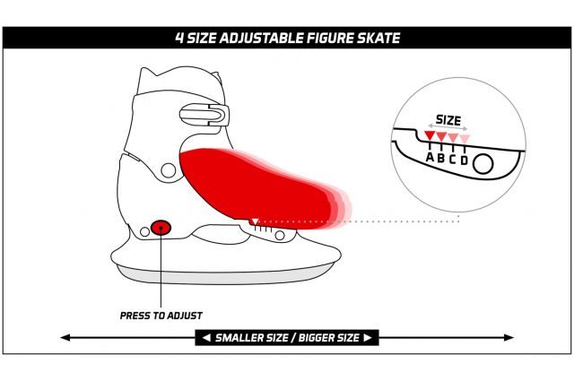 Figure skates NIJDAM 3009 Hardboot 30/33 White/Blue